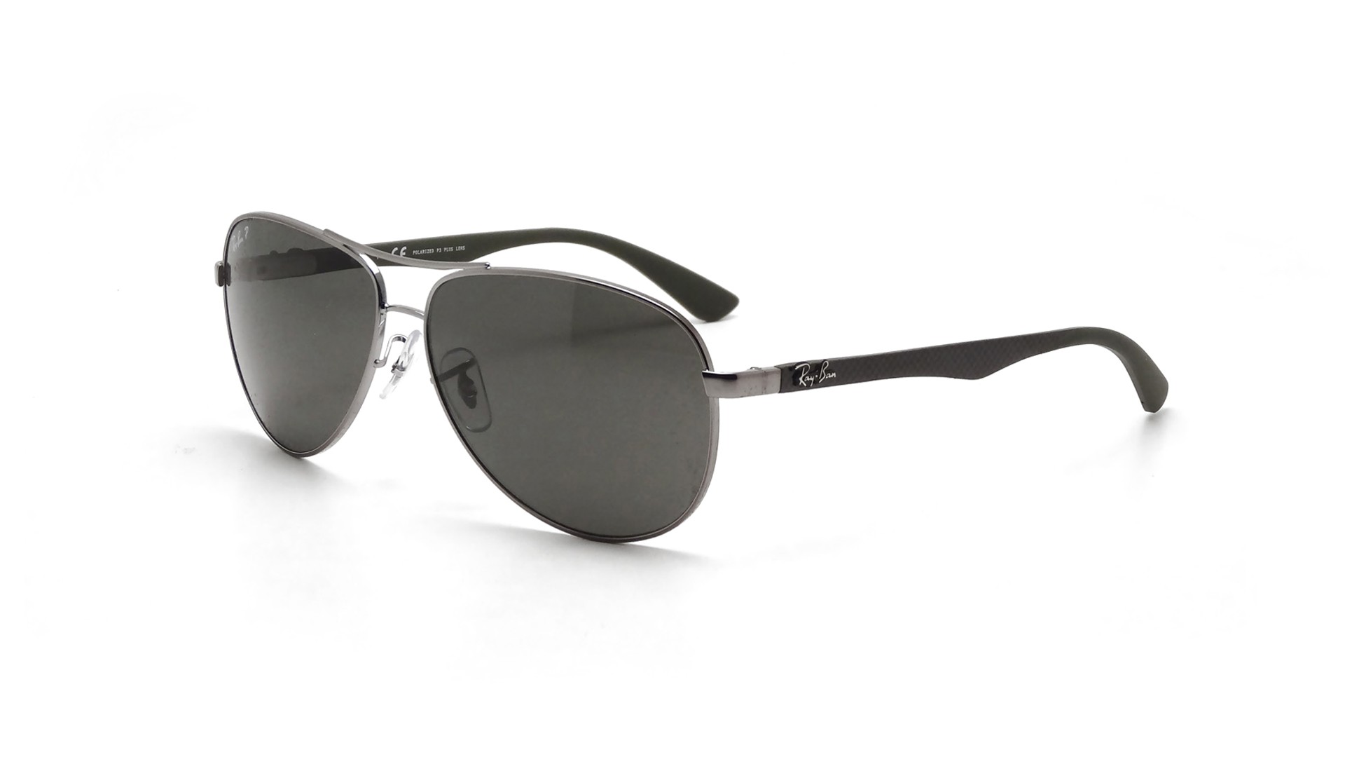 Ray-Ban Fibre Carbon Silver Sunglasses RB8313 004/N5 61