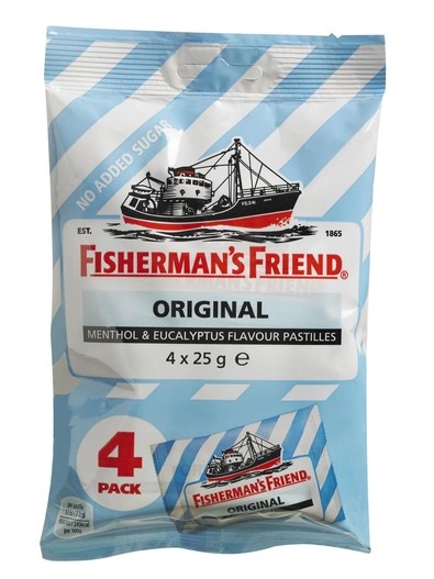 Fisherman's Friend Original Menthol & Eucalyptus no added sugar 4x25g