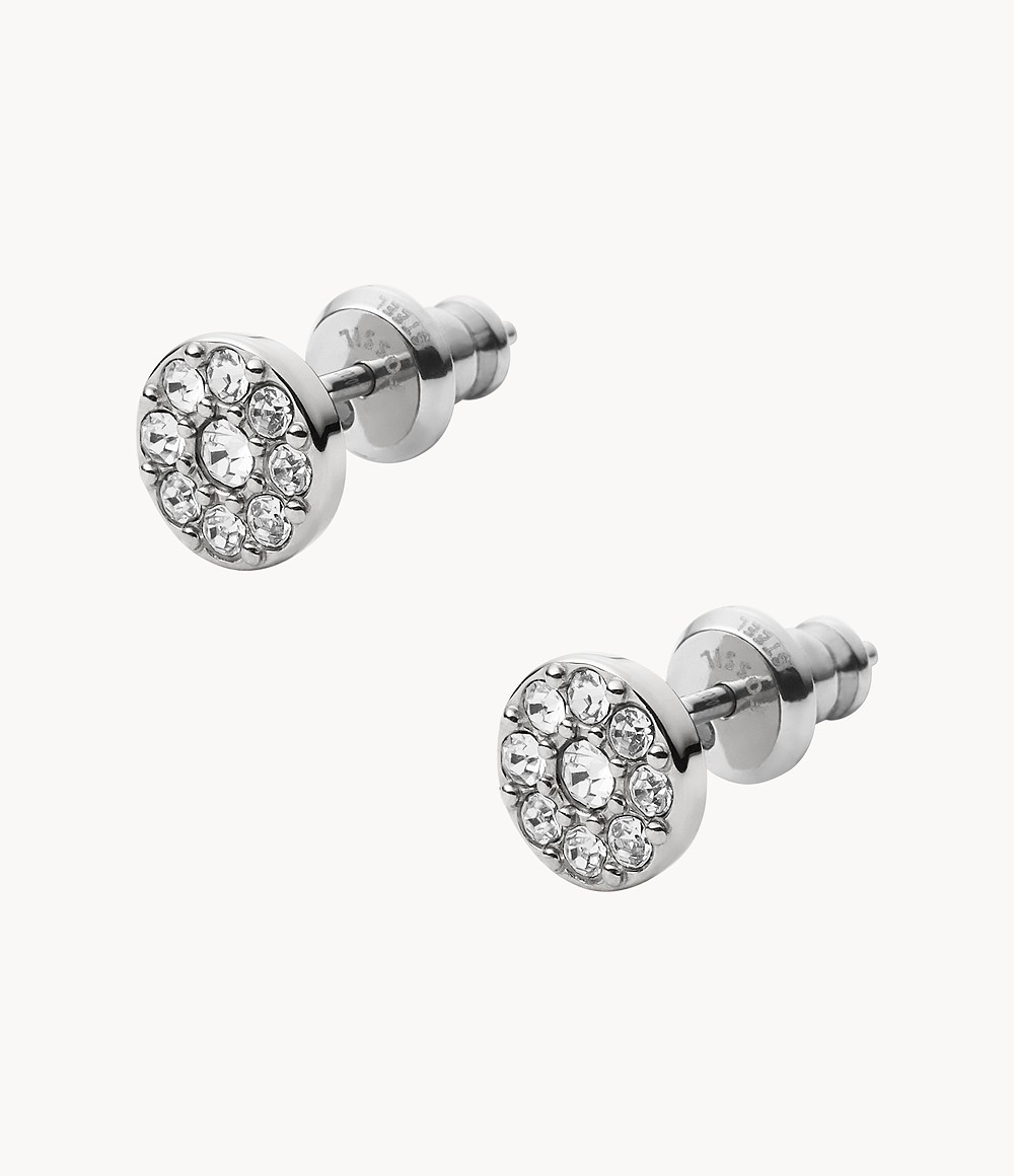 FOSSIL Sadie Disc Silver-Tone Stainless Steel Stud Earring  JF00828040
