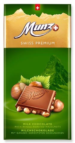 Munz Swiss Premium milk/hazelnuts 100g