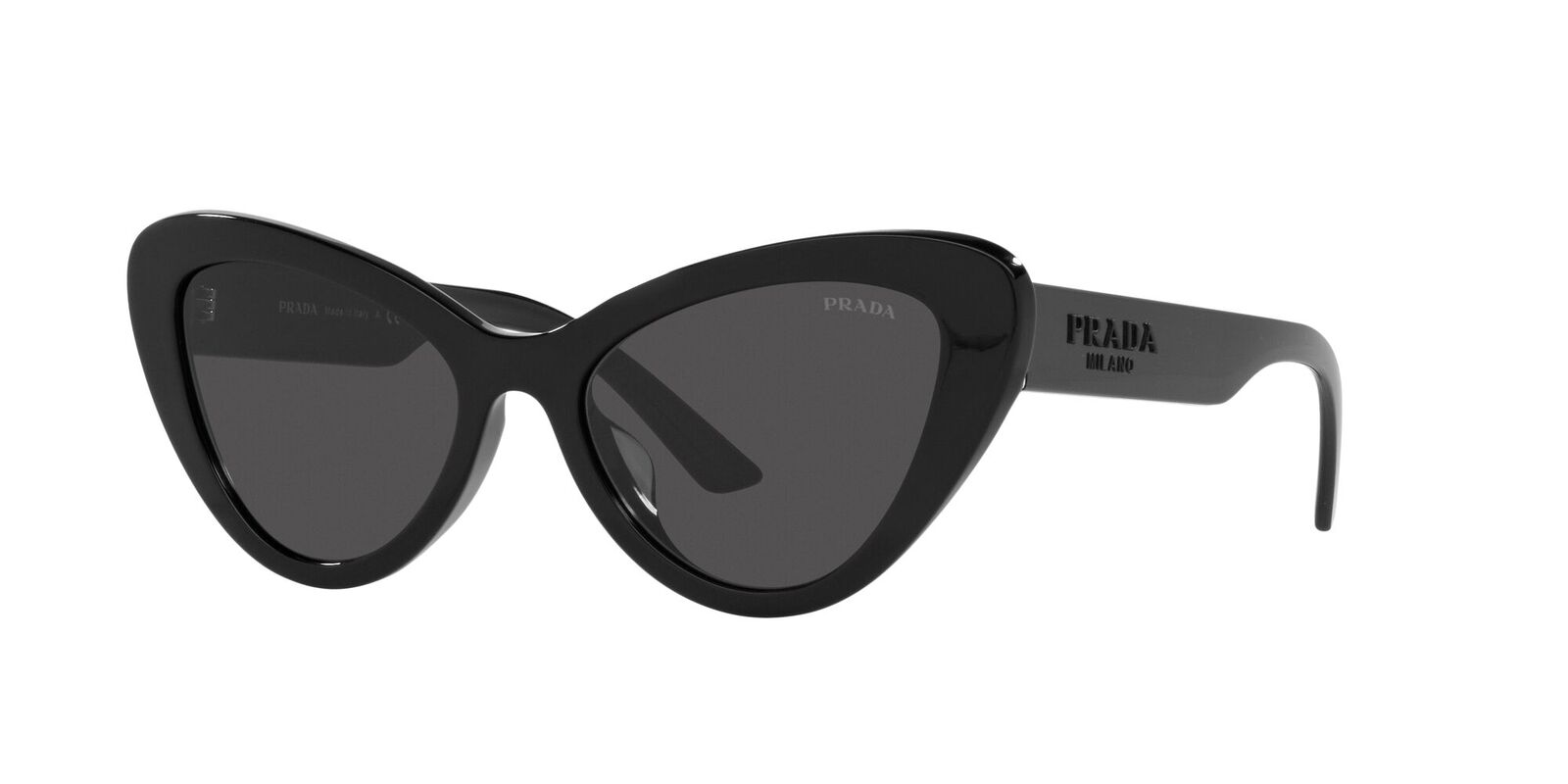 Prada Dark Gray Cat Eye Ladies Sunglasses  0PR 13YS 1AB5S0 52