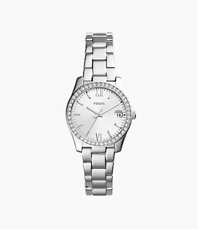 Fossil Scarlette Mini Three-Hand Date Stainless Steel Watch ES4317