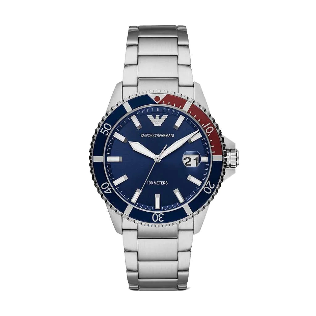 Emporio Armani Men's Diver Watch Steel Blue AR11339