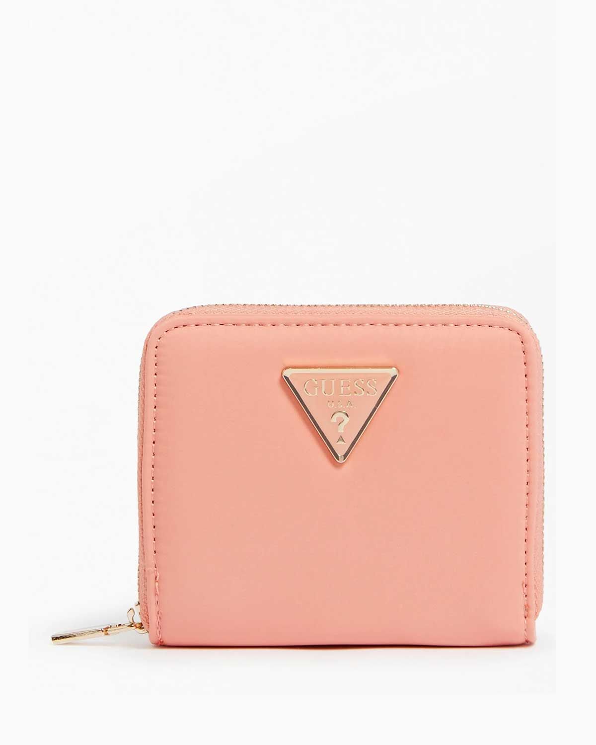 GUESS Eco Gemma Small Zip Around Wallet Coral
