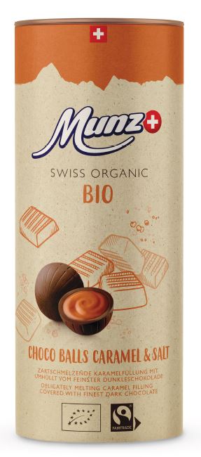 Munz Organic Choco Balls Caramel 144g