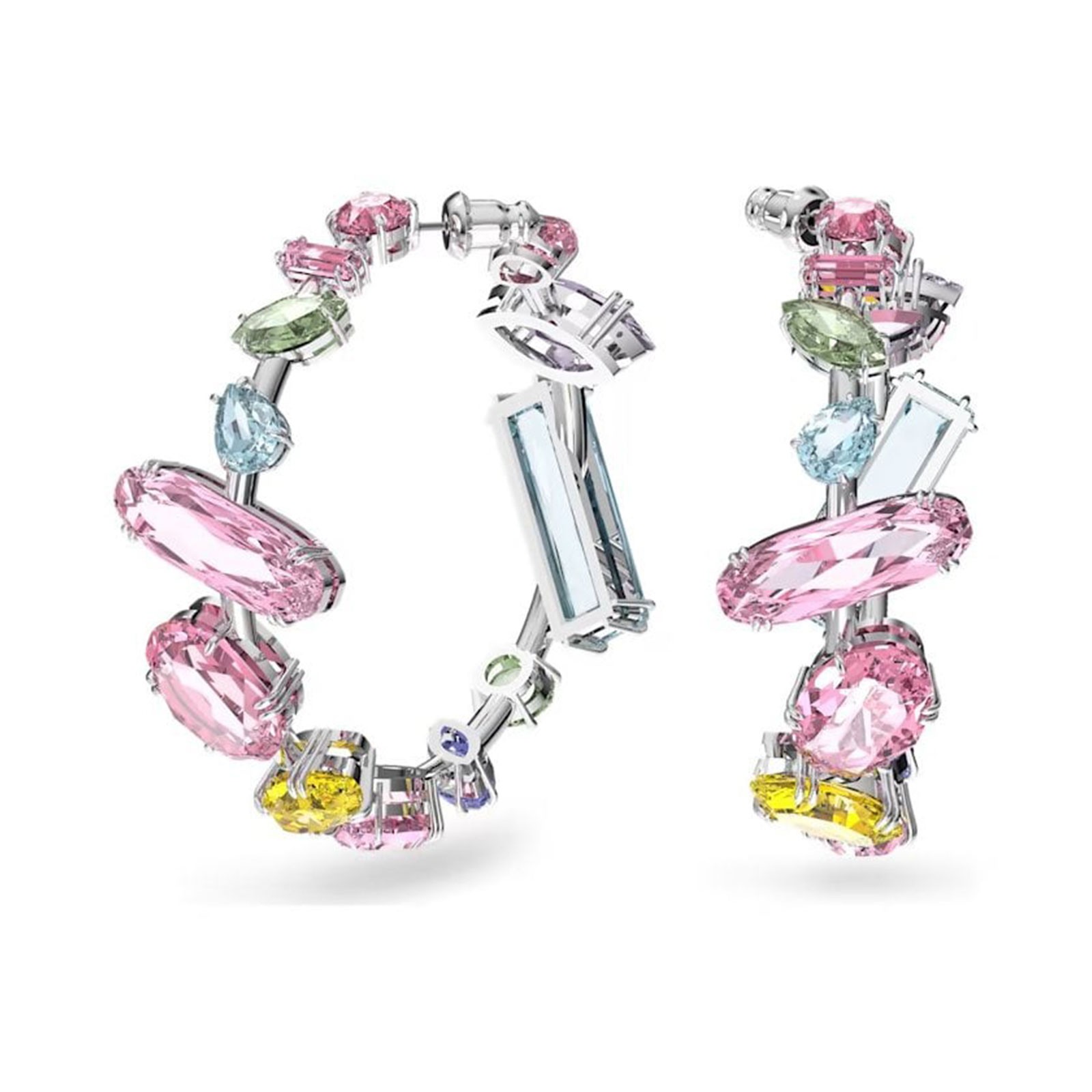 Swarovski Gema Multicoloured Mixed Cut Hoop Earrings 5613737