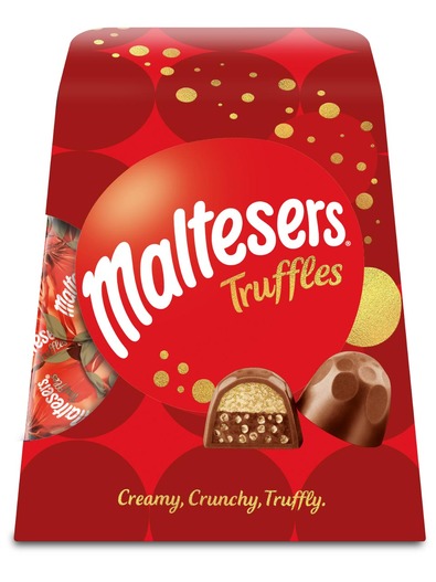 Maltesers Truffles with malt filling and honeycomb pieces covered in milkchocolate