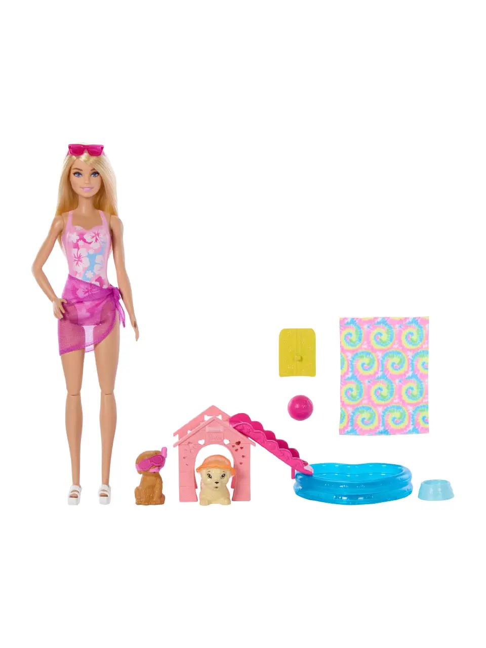 Barbie, barbie puppy pool party blonde