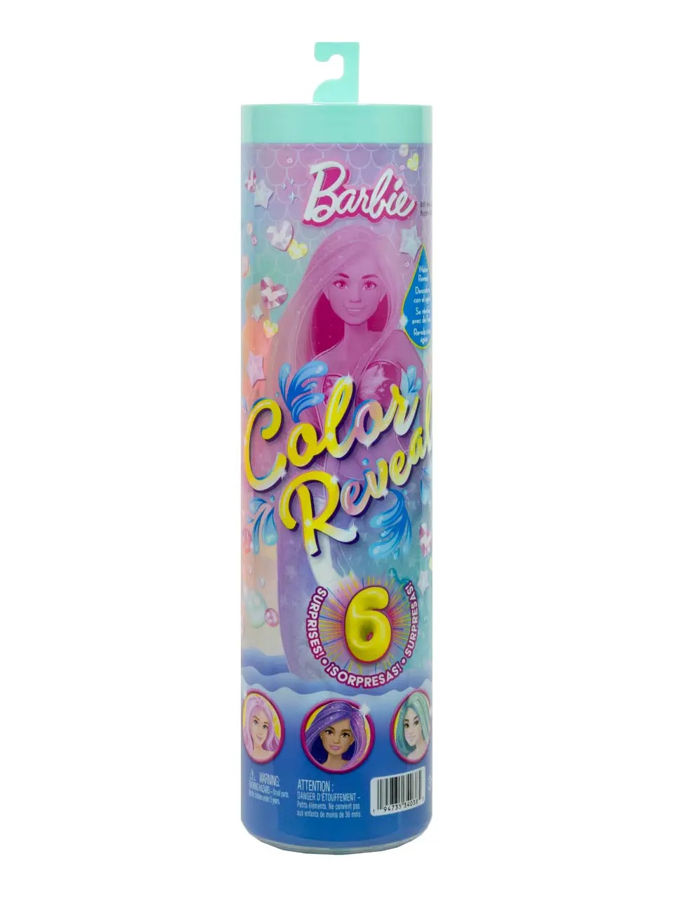 Barbie, barbie color reveal meermaid