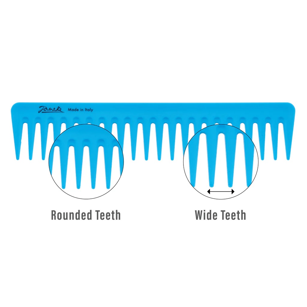 Janeke Professional Gel Application & Styling Super Comb Fluo Blue