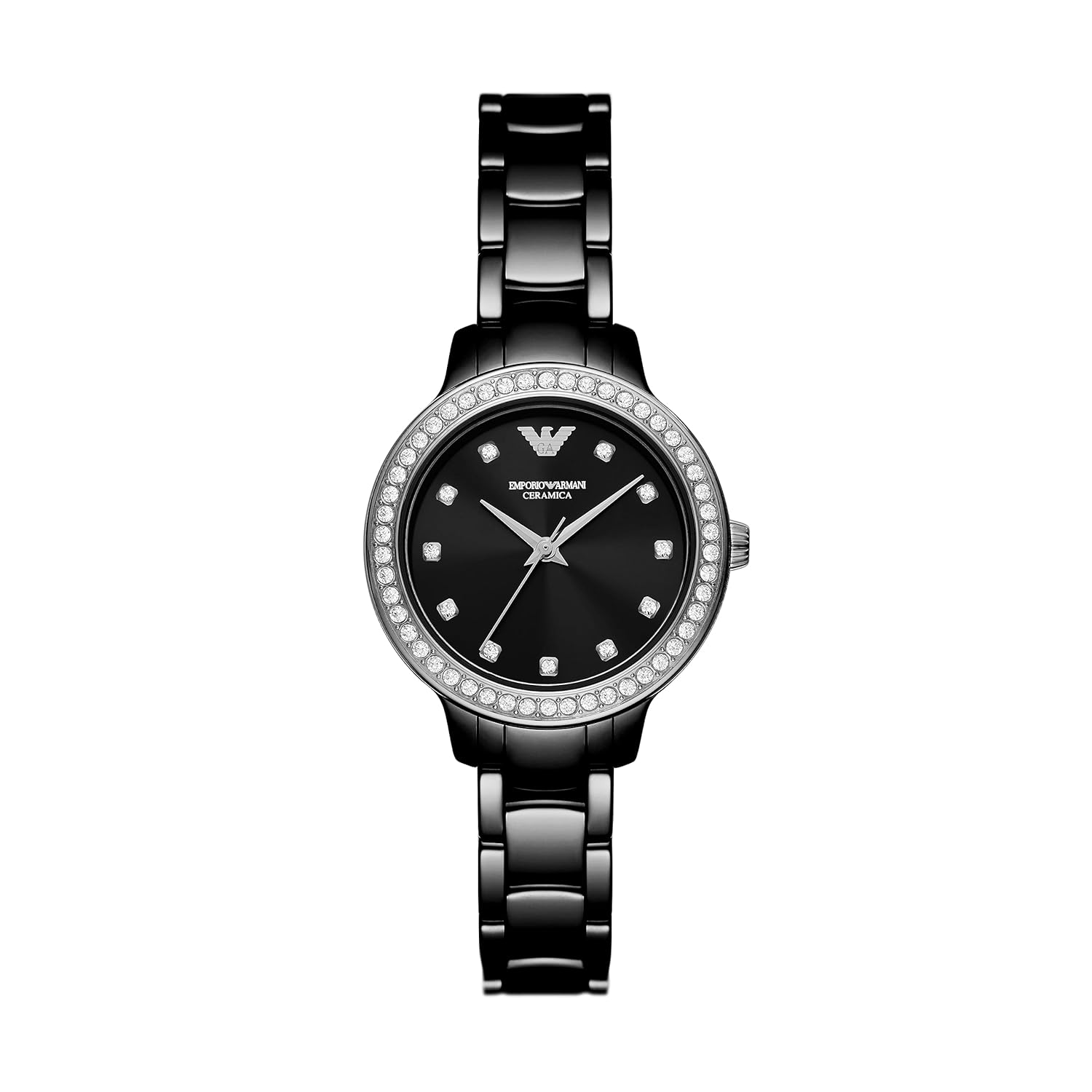 Emporio Armani Three-Hand Black Ceramic Watch AR70008