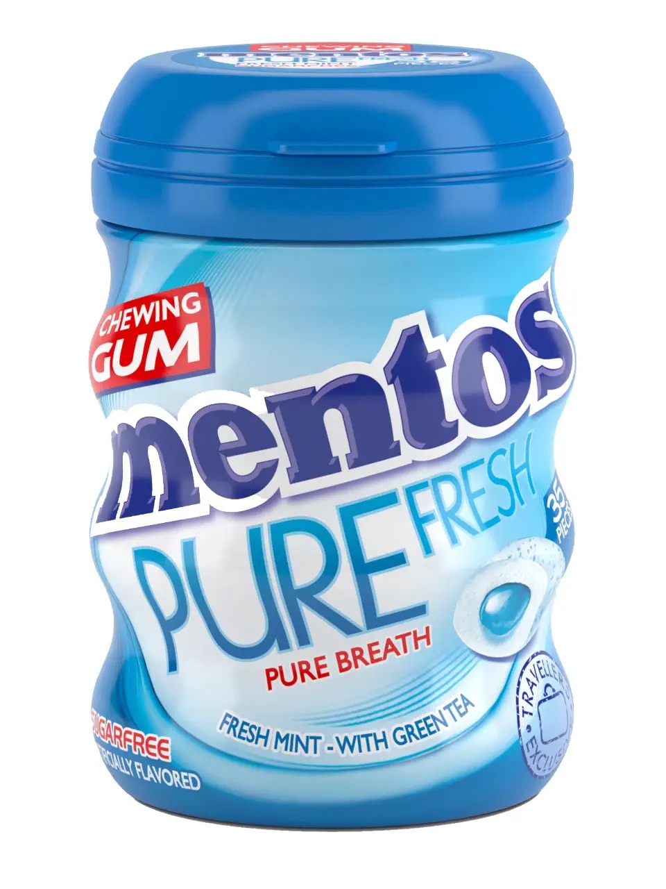 Mentos sugar free chewing gum with sweeteners and fresh mint flavour 68g
