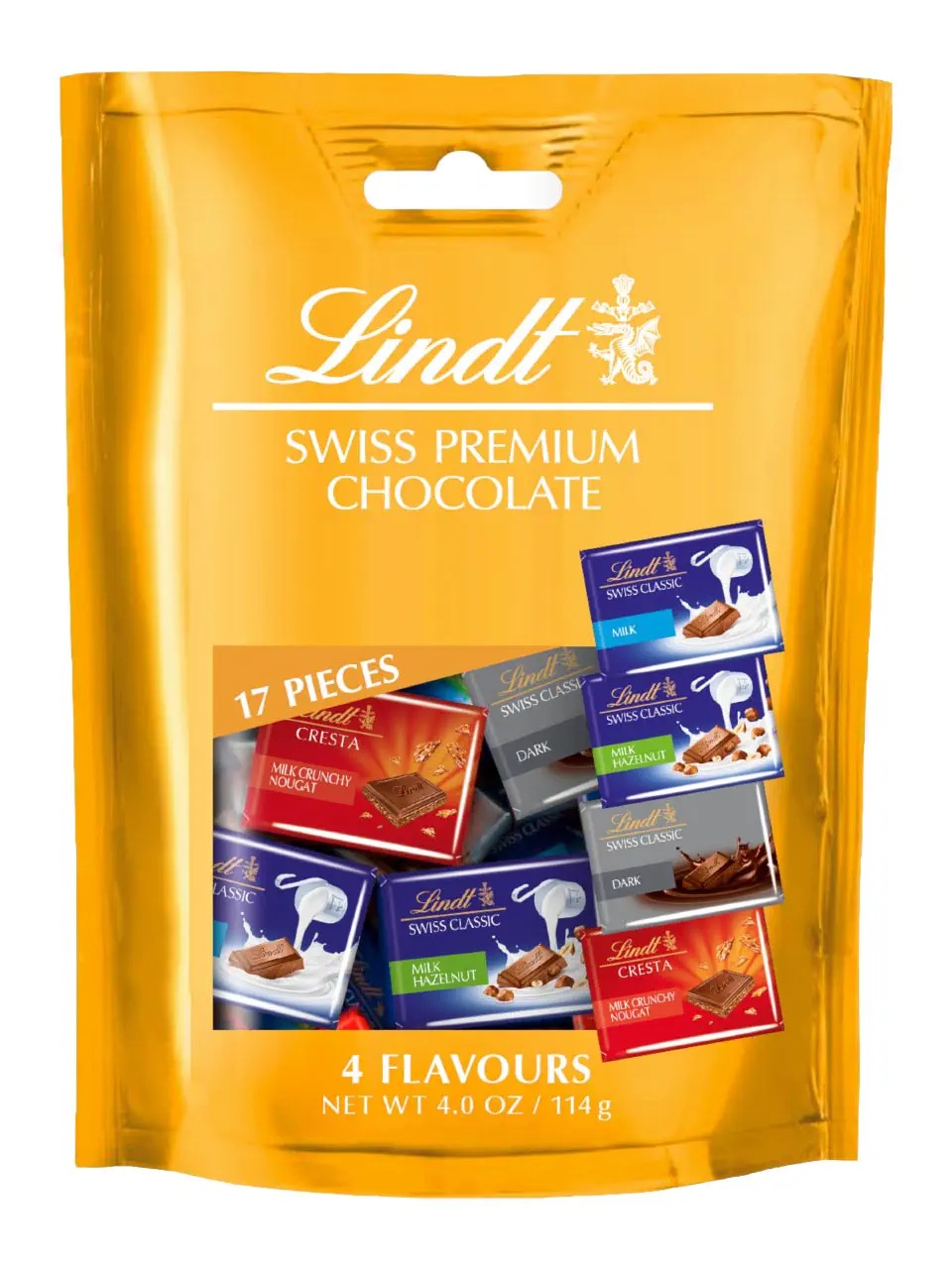 Lindt Napolitains assorted Swiss chocolates in a bag