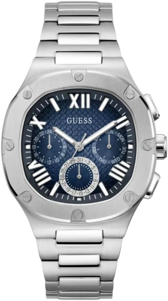 GUESS Mens Silver Tone Multi-function Watch GW0572G1