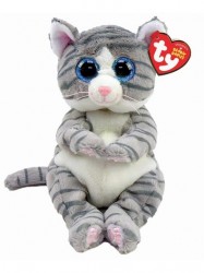 Ty Beanie Bellies Mitzi - Grey Tabby Cat