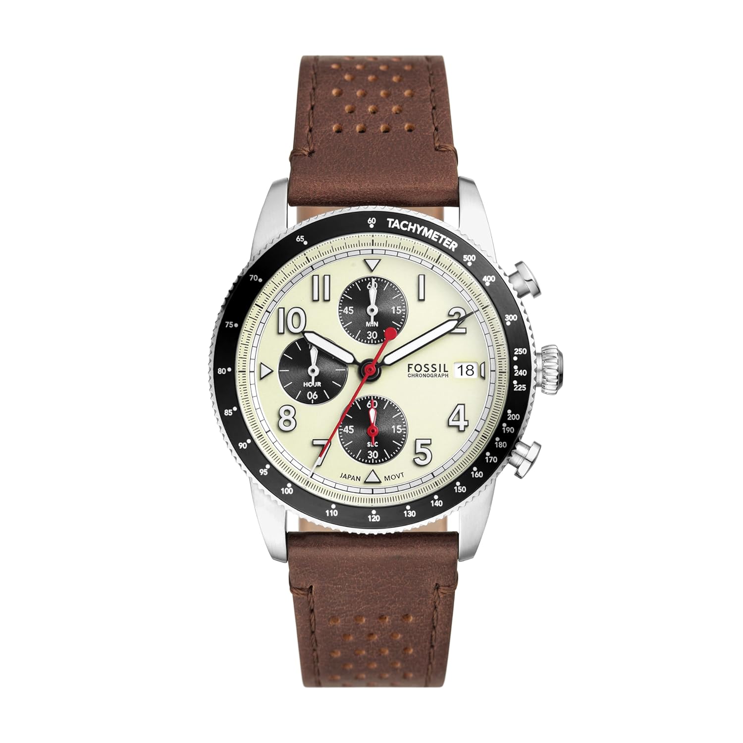 Fossil Sport Tourer Chronograph Brown Leather Watch FS604