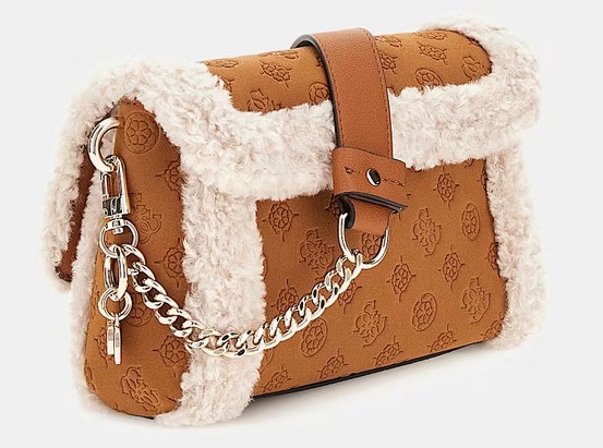 GUESS Davika Faux Fur Mini Crossbody Bag HWPG9497200 COG