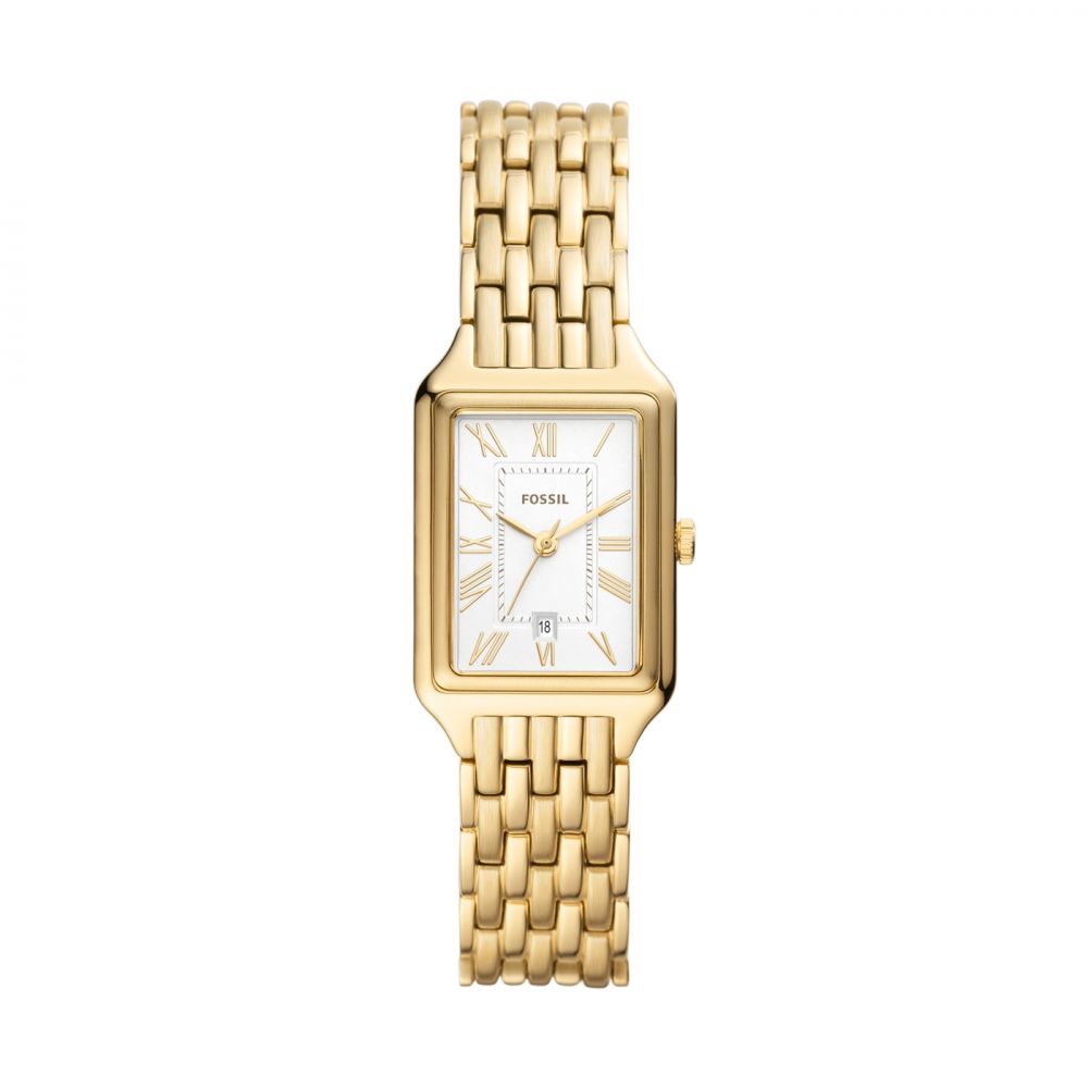 Fossil Raquel Three-Hand Date Gold-Tone Stainless Steel Watch ES5220