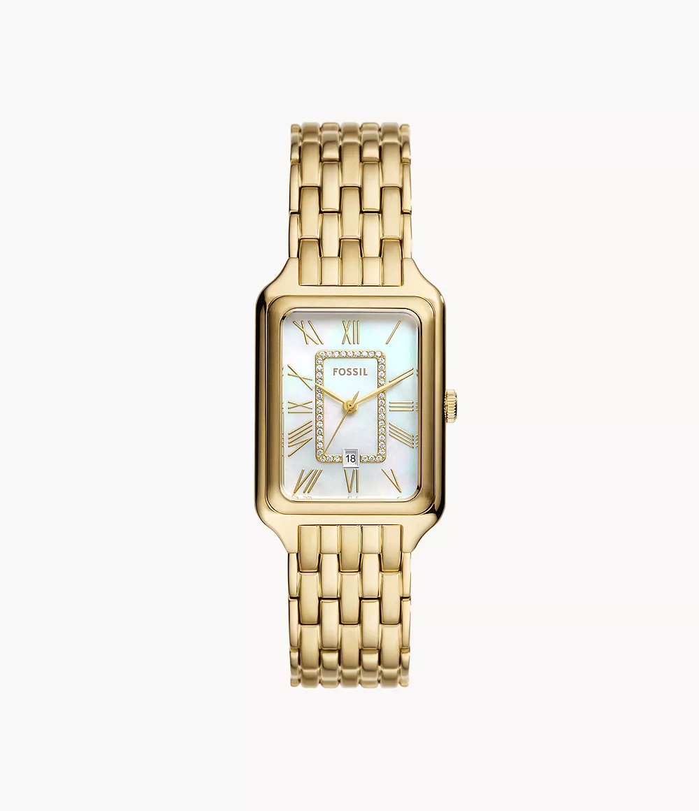 Fossil Raquel Three-Hand Date Gold-Tone Stainless Steel Watch ES5304