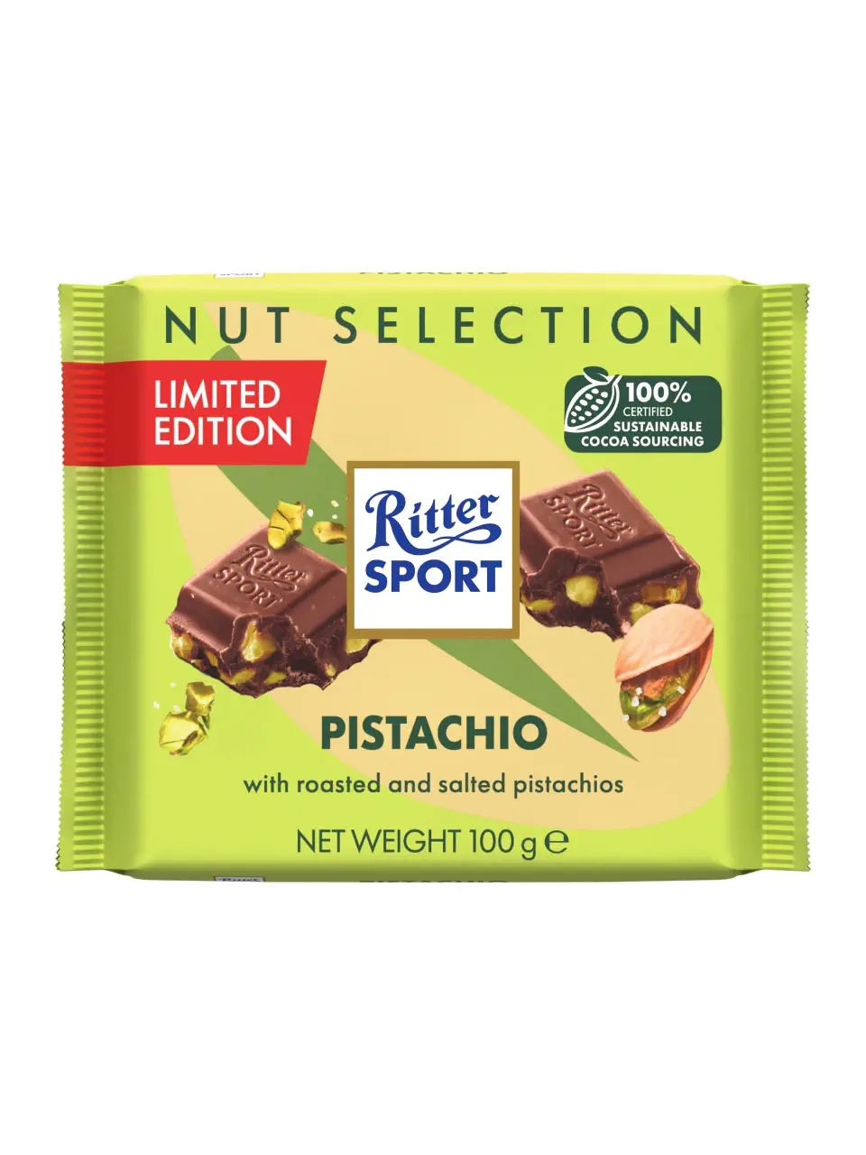 Ritter Sport milk chocolate bar with roasted and salted 100G