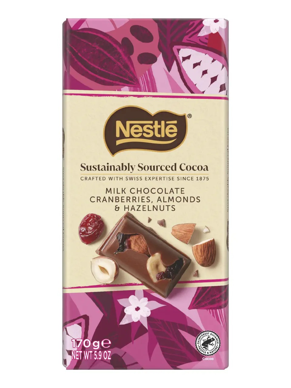 Nestle Milk Chocolate, Cranberries, Almonds & Hazelnuts 170g