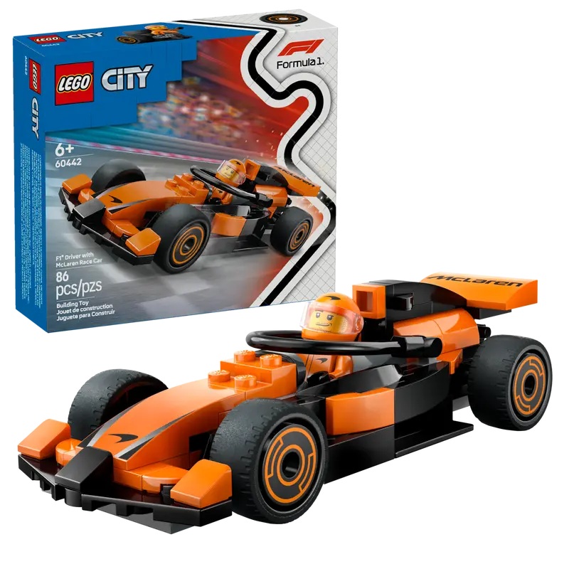 LEGO F1® Driver with McLaren Race Car 60442 F1® MCLAREN