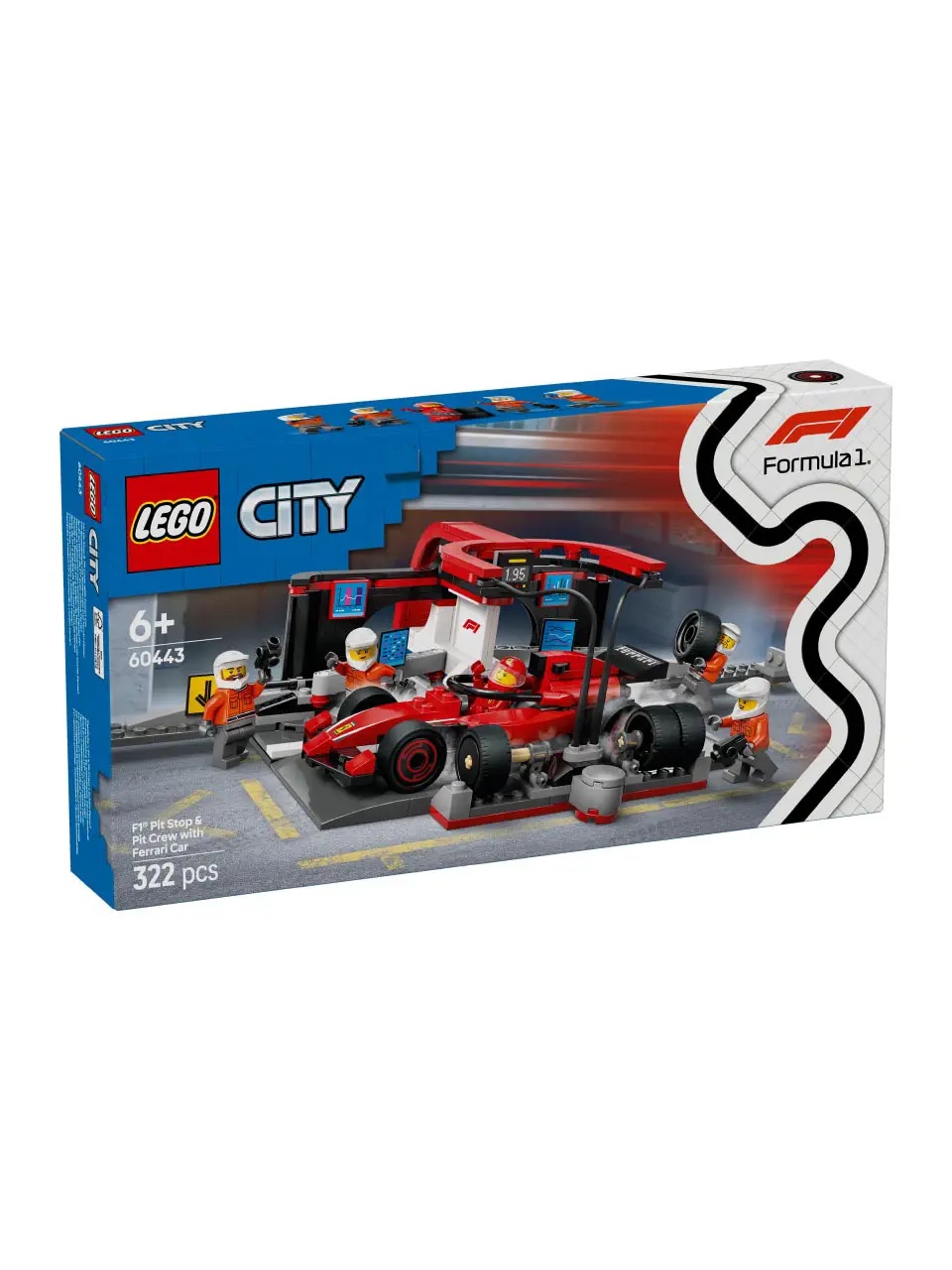 LEGO System A/S, City Project Alicia 2025, F1® Pit Stop & Pit Crew with Ferrari Car