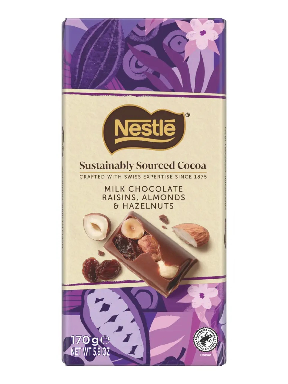 Nestle Milk Chocolate, Raisins, Almonds & Hazelnuts 170g