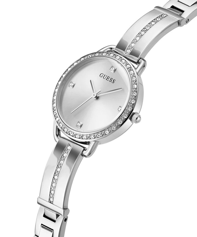 GUESS Ladies Silver Tone Analog Watch GW0022L1