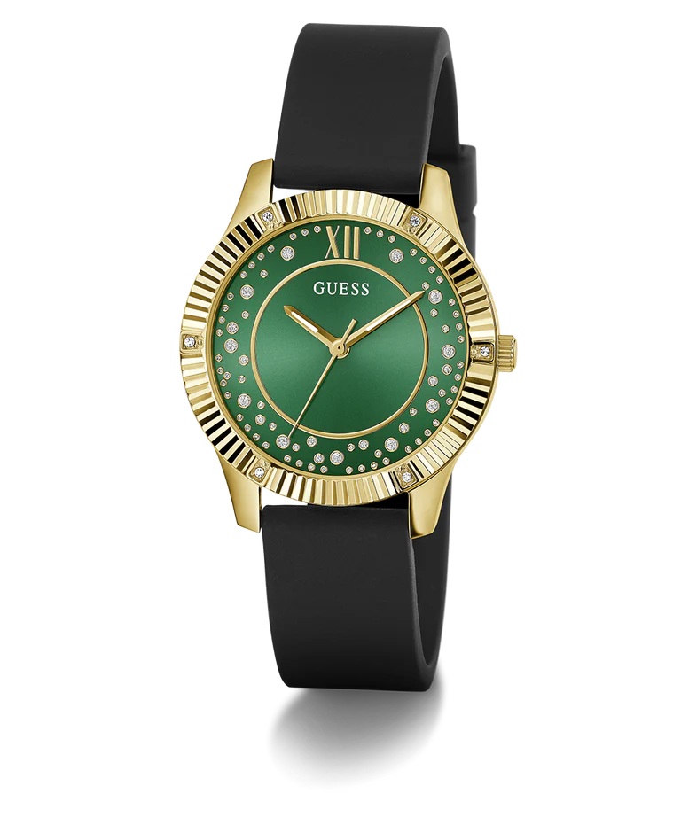GUESS Ladies Black Gold Tone Analog Watch GW0766L3