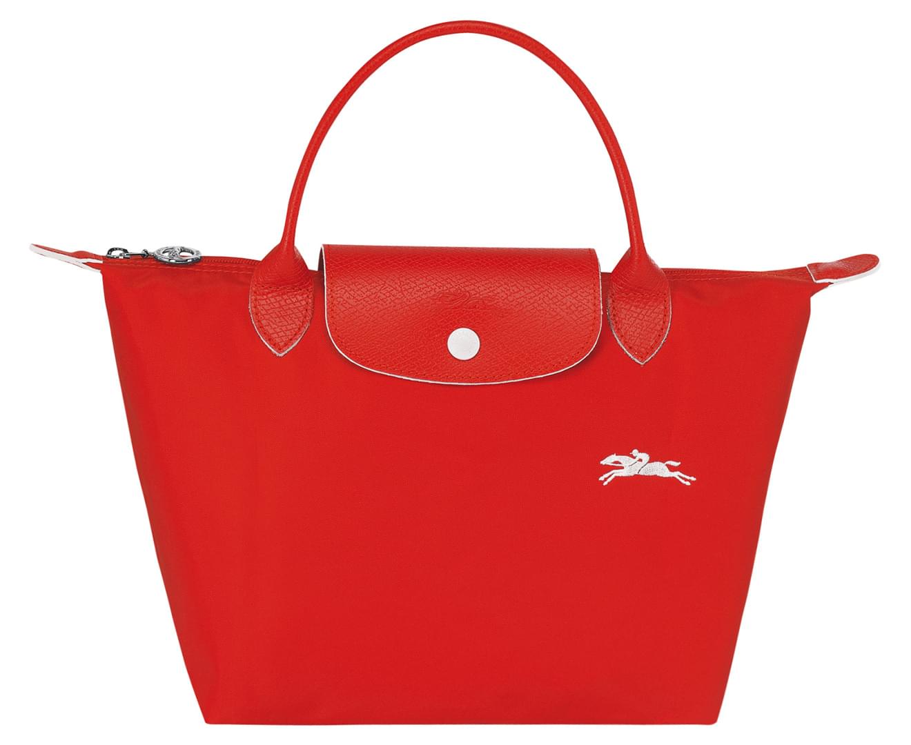 Longchamp Le Pliage Top Handle Bag - Vermilion